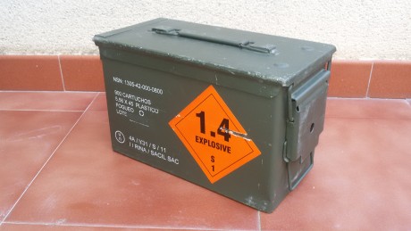 Caja metálica de munición, ideal para guardar tu munición o cualquier cosa, también para decorar, totalmente 12