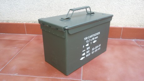 Caja metálica de munición, ideal para guardar tu munición o cualquier cosa, también para decorar, totalmente 11