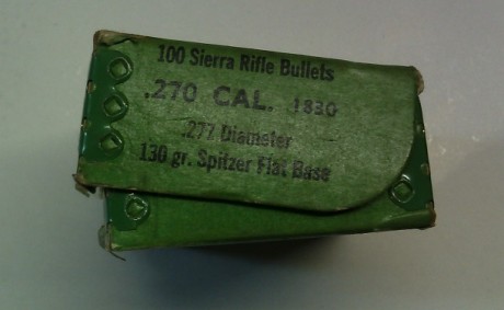 Vendo lote de puntas por cambio de calibre cal. 270 de 130 grains spitzer flat base de la marca Sierra.
(Punta 02