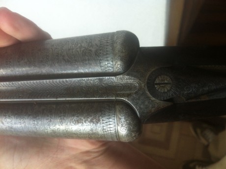 Jj sarasqueta modelo 19 entera damasquinada, es una pieza que en su dia fue un encargo para un terrateniente 01