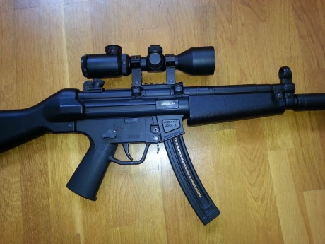 Vendo carabina GSG 22. El estado se puede apreciar en la fotos.
Incluyo Montura para visor, visor compacto 01