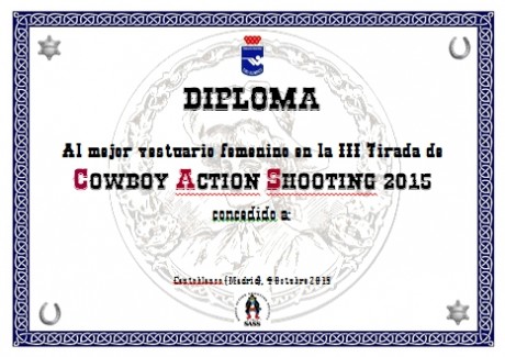   III COWBOY ACTION SHOOTING 2015  

3ª Tirada CAS del año de la Fed. Madrileña de Tiro Olímpico de carácter 120