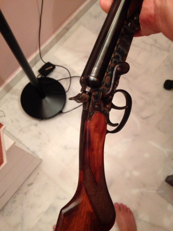 Cambio magnifica paralela Parkemy calibre 410 con recamara magnum recien pavonada y revisada por el mejor 02