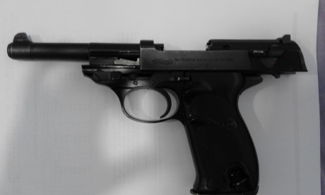 Vendo Walther p-38 con tres cargadores, en sus piezas lleva marcado el símbolo de un circulo con un punto. 30