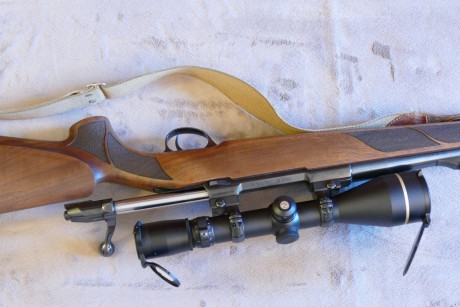 -	Rifle Sako 75 Hunter Cal. 30.06 (gatillo con pelo) y (cerrojo de tres tetones) = 1400 €
-	Anillas Sako 10
