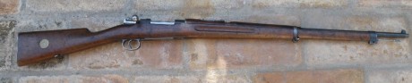 Se vende fusil Sueco Carl Gustaf, M 96 de 1909, con 100 cartuchos cal 6,5x55, está en Zaragoza, en perfecto 00