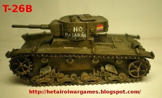 En octubre de 1936 llegaron a España los primeros T-26. En Archena se creó la Escuela de Fuerzas Blindadas 120