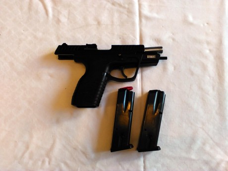 Buenas,a la venta pistola capacidad cagador 13 cartuchos,2 cargadores,su precio 100 euros guiable en F
Esta 00