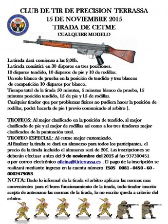 Tienes un Cetme? Da igual el modelo.
Te apetece medir tu puntería con la de otros tiradores?

Si es así, 00