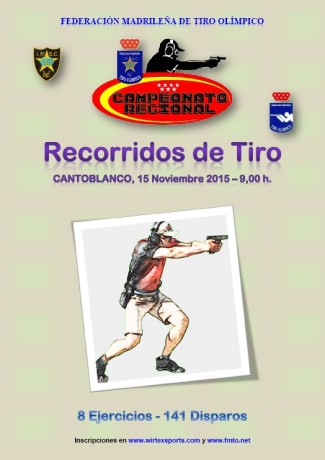   Campeonato Regional de IPSC  

Cantoblanco (Madrid) 15 de Noviembre a las 9:00 h.

8 ejercicios - 141 00