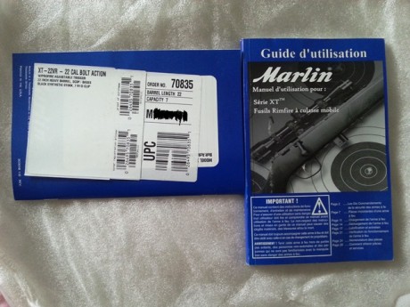 Carabina de cerrojo Marlin modelo XT-22VR
Cañón Match pesado microestriado.
Gatillo ajustable PRO-fire.
Cargador 40