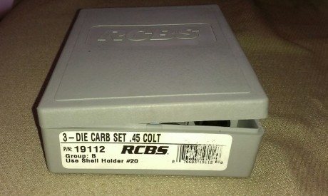 - Vendo DIES RCBS CAL. 45 LC.
- Precio: 55 €. 00