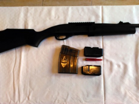 Hola,en venta Rifle Remington 7600 Carbine Sintetico 30.06,
Sistema de "Corredera" Nuevo A Estrenar
Carril 01