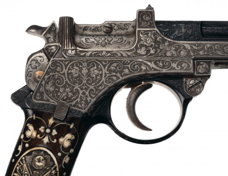 Esta pistola se hizo en Sömmerda y fue presentado al sultán probablemente en 1903 o 1904, que en aquel 10