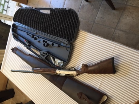 No se ha usado nunca. Está a estrenar. Se vende por no usar. 
Benelli Raffaello Deluxe con cañón Power 00