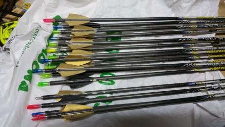 vendidas !!! .10 flechas easton st epic 340, "RESERVADAS" ,cortadas ha 69 cm desde la ranura 12