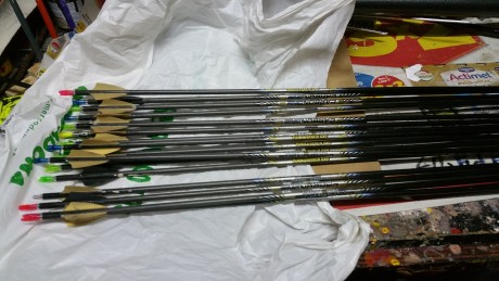 vendidas !!! .10 flechas easton st epic 340, "RESERVADAS" ,cortadas ha 69 cm desde la ranura 10
