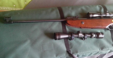 Hola, se vende Norica Krono del 5,5 con poco uso. Se entrega con visor de 4 aumentos y otro 3x9 ,ambos 00