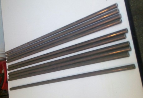 Se  venden varios cañones en bruto, de la antigua Precisa K1, estriados, calibre 4,5 mm, largo 565 mm, 00