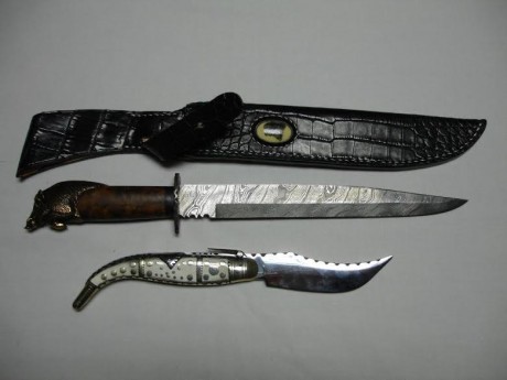 Vendo cuchillo Frances acero de damasco Nº 5 de una Edicion de 8 lo vendo en 1200e, Nº 1  unnamed (10).jpg 01