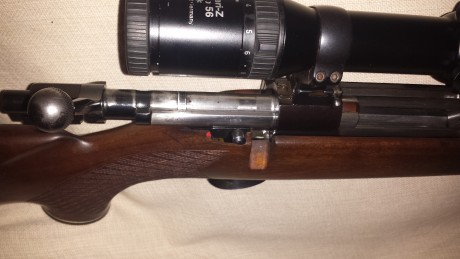 vendo un sako calibre 7mm REM MAG  , con monturas apel y visor zeiss diavari 3-12x56 , con grabados en 11