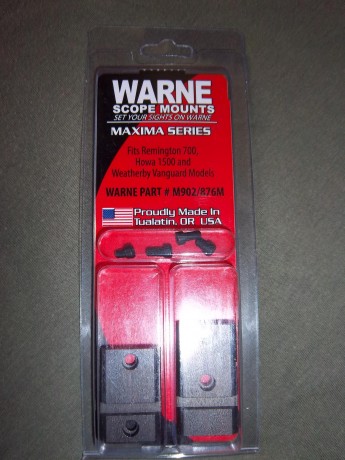 Vendo Bases Warne Máxima Remington 700 (son nuevas).
30 euritos con envío incluído. 

                01