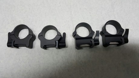 Cambio uno de estos dos juegos de pulgada por unas de 30mm.
Ambas unas leupold y unas optisan son de acero 02