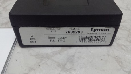 Vendos DIES de la marca Lyman, del calibre 9mm Luger.

Son el modelo 7680203, son los que traen en 4º 01