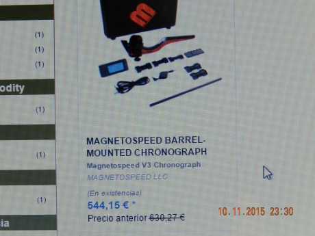 Estaba pensando en comprarme la última versión del revolucionario cronógrafo MagnetoSpeed.

Pero está 130