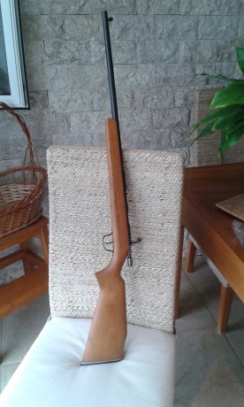 Vendo carabina Anschutz modelo 1361. Calibre 22 LR. Monotiro. Año 1968.

Restaurada de maderas (hechas 00