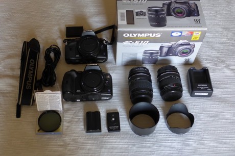 Cambio equipo Olympus E410 u Olympus E510 en perefcto estado (baterías, cargadores, dos zoom... equipo 02