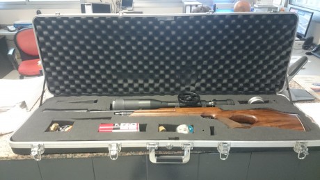 Bueno aquí pongo a la venta esta magnífica carabina con maleta y visor por 900 portes a mi cargo va de 00