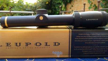 Hola a todos, vendo visor Leupold VX6 1-6x24 en perfecto estado. La retícula es la German 4. Comprado 00