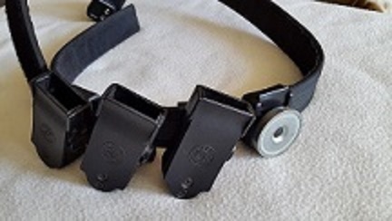 Vendo cinturon doble para IPSC con poco uso de talla hasta 54 de cintura, con tres portacargadores Vega 22