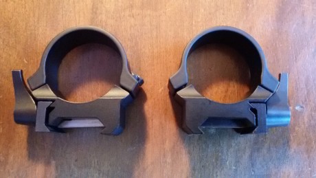 Vendo anillas Leupold QRW 30 mm. bajas matte. Como nuevas, 60 €.  portes incluidos. 00