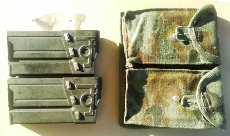Vendo dos cargadores y un porta cargador del HK G3 valido para el Cetme C de chapa, otro de aluminio este 00