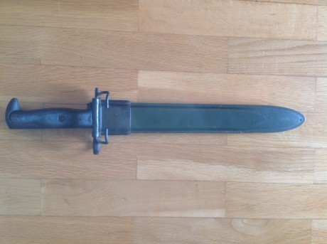 Vendo esta bayoneta original WWII para M1 Garand o Springfield 03A3, fabricada por AFH, American Fork 00