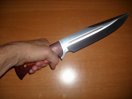 Hola!!!

Vendo cuchillo Muela Jabalí.

Hola enteriza en acero inoxidable 440  Molibdeno Vanadio. 
Cachas 02