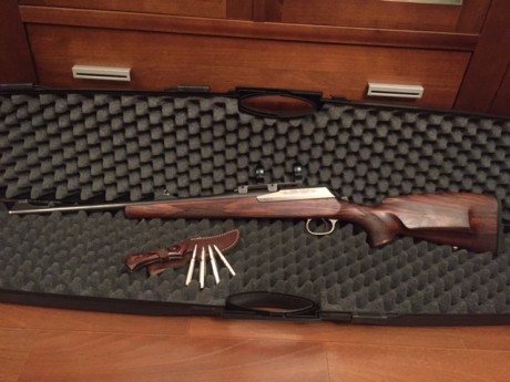 Merkel KR1 Premium, cañones intercambiabless, calibre 30, 06 cerrojo de 6 tetones, angulo de apertura 01