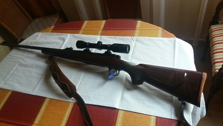 Buenas,

Se vende Winchester mod 70 pre 64, 300wm. Monturas QR. Visor Khales CT 2-7x36. Es un pre 64 real, 02
