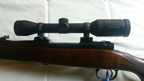 Buenas,

Se vende Winchester mod 70 pre 64, 300wm. Monturas QR. Visor Khales CT 2-7x36. Es un pre 64 real, 01