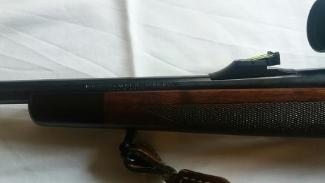 Buenas,

Se vende Winchester mod 70 pre 64, 300wm. Monturas QR. Visor Khales CT 2-7x36. Es un pre 64 real, 12