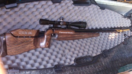 Pongo a la  venta esta preciosidad de carabina feimwerkbau 2600 custom 22lr.
Se puede ver y probar sin 21