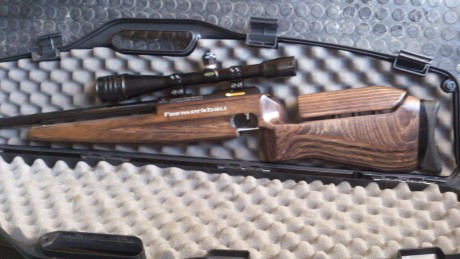 Pongo a la  venta esta preciosidad de carabina feimwerkbau 2600 custom 22lr.
Se puede ver y probar sin 20