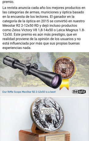 Sí tuvieramos un único rifle y quisiéramos elegir un solo visor para montería rececho y esperas, sin importarnos 141