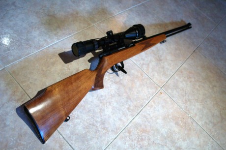 Vendo Carabina Alemán de marca Krico Semiautomatica de calibre .22 LR.


Tiene algunas marcas en el pavonado. 01