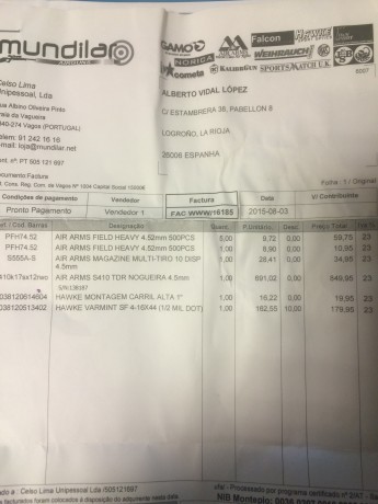 Vendo la AIR ARMNS TDR 4,5 A 20/21 J, comprada en MUNDILAR en agosto 2015 (se adjunta factura)
estado 00