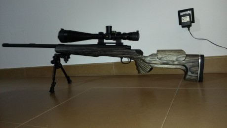 Se vende un magnifico rifle y con una precision de menos de 1/2 moa a 100m.
El rifle se compone de accion 22