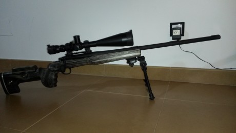 Se vende un magnifico rifle y con una precision de menos de 1/2 moa a 100m.
El rifle se compone de accion 20