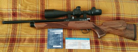 Vendo Equipo Completo PCP.

-Carabina Daystate Huntsman Classic 4,5 mm 
(Con cargador de 10 balines, adaptador 00